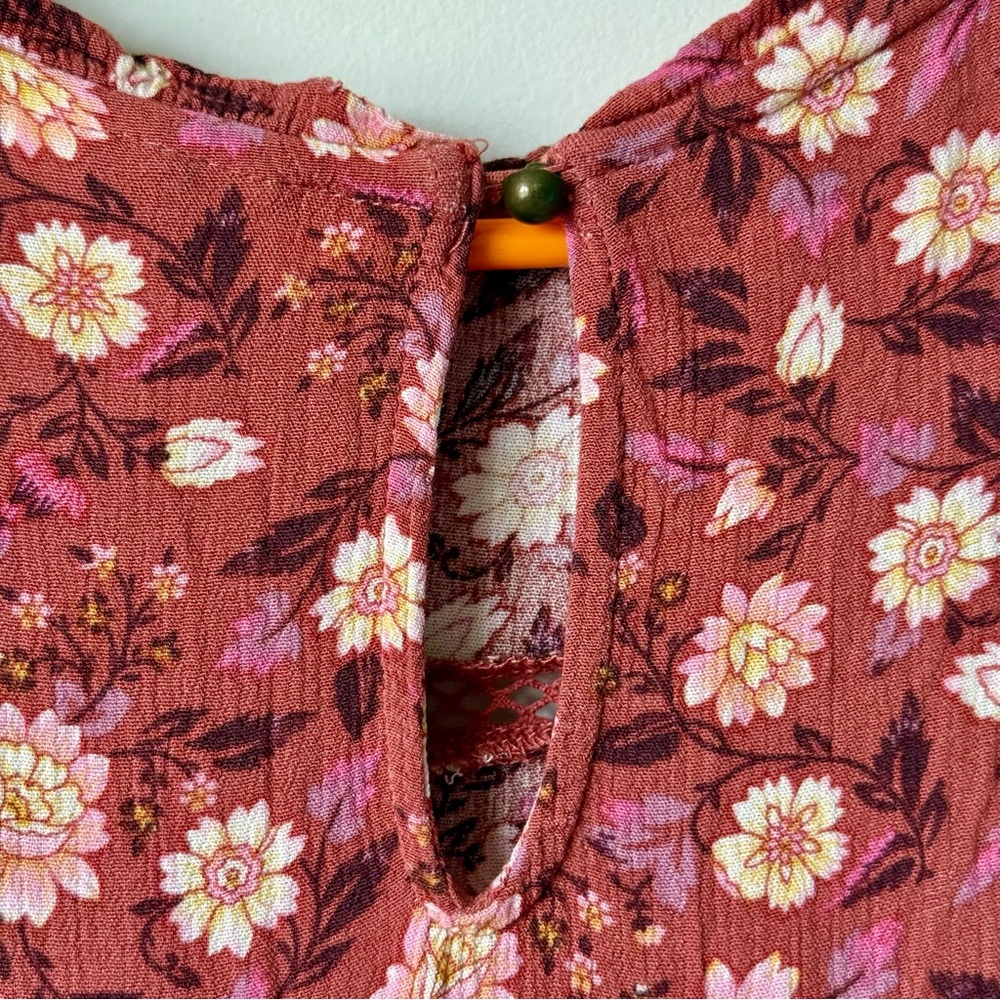 KNOX ROSE Short Sleeved Floral Tiered Boho Dress—SZ. XS - Picture 9 of 14
